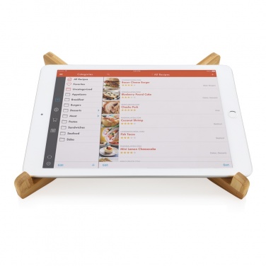 Logo trade advertising products image of: Bamboo portable laptop stand