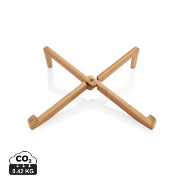Logotrade promotional product picture of: Bamboo portable laptop stand