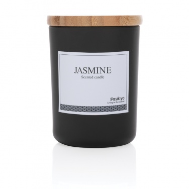 Logotrade promotional item picture of: Ukiyo deluxe scented candle with bamboo lid