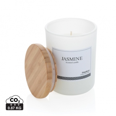 Logo trade advertising product photo of: Ukiyo deluxe scented candle with bamboo lid