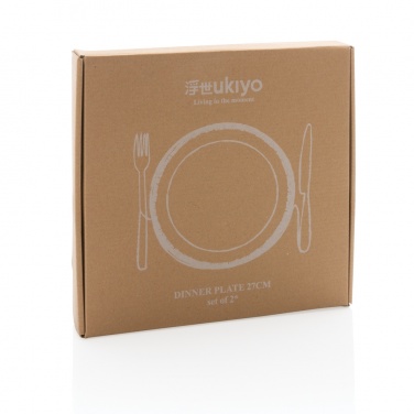 Logo trade promotional giveaway photo of: Ukiyo dinner plate set of 2