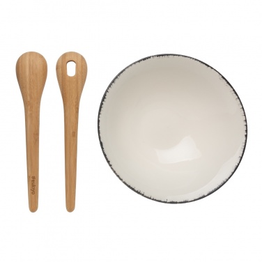 Logo trade advertising product photo of: Ukiyo salad bowl with bamboo salad server