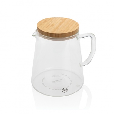 Logotrade promotional merchandise photo of: Ukiyo borosilicate glass carafe with bamboo lid 1.2L