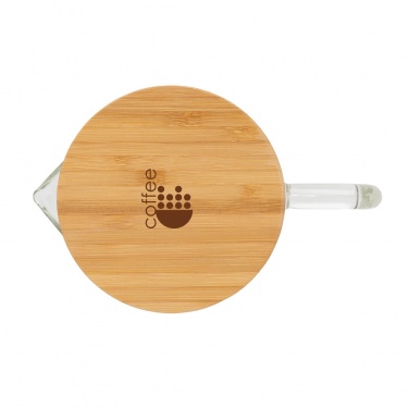 Logo trade promotional gifts picture of: Ukiyo borosilicate glass carafe with bamboo lid 1.2L