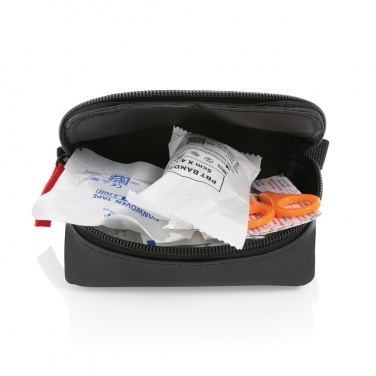Logo trade promotional gift photo of: RCS recycled nubuck PU pouch first aid set mailable