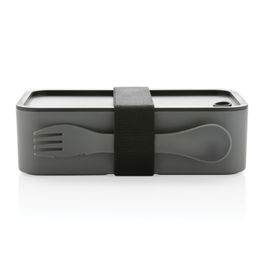 Logo trade promotional giveaways picture of: GRS recycled PP lunch box with spork