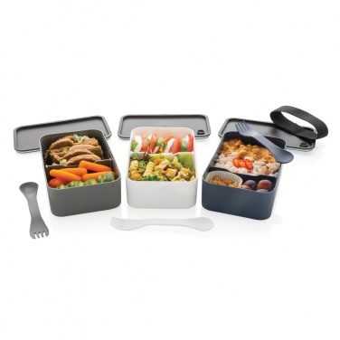 Logotrade advertising product picture of: GRS recycled PP lunch box with spork