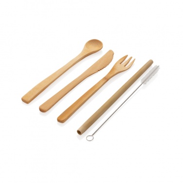 Logotrade promotional products photo of: Reusable bamboo travel cutlery set