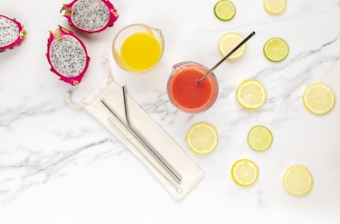 Logotrade promotional product picture of: Reusable stainless steel 3 pcs straw set
