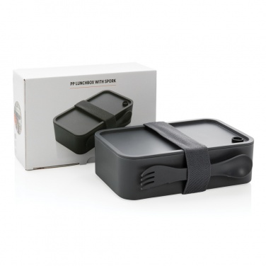 Logo trade promotional giveaways picture of: PP lunchbox with spork