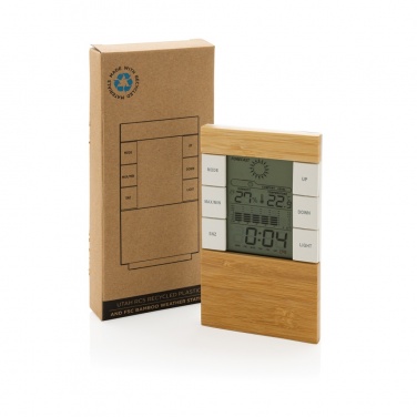 Logo trade promotional merchandise picture of: Utah RCS rplastic and bamboo weather station