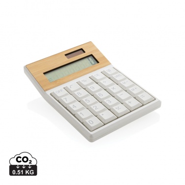 Logotrade promotional products photo of: Utah RCS recycled plastic and  bamboo calculator