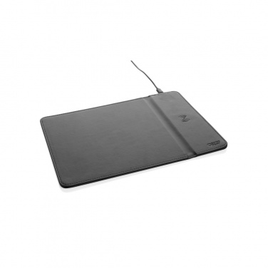 Logo trade promotional product photo of: Swiss Peak RCS recycled PU 10W wireless charging mousepad