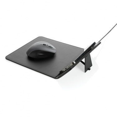 Logo trade promotional items image of: Swiss Peak RCS recycled PU 10W wireless charging mousepad