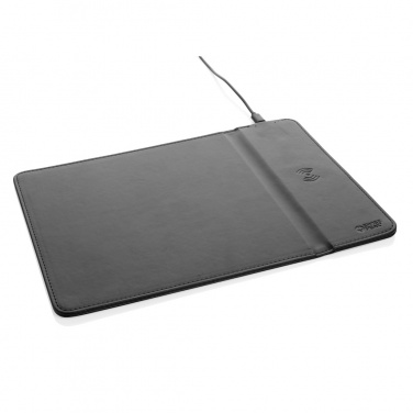 Logotrade promotional merchandise picture of: Swiss Peak RCS recycled PU 10W wireless charging mousepad