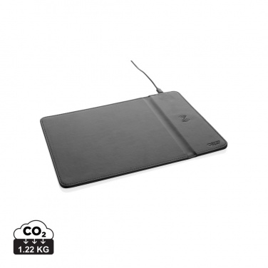 Logo trade promotional gift photo of: Swiss Peak RCS recycled PU 10W wireless charging mousepad