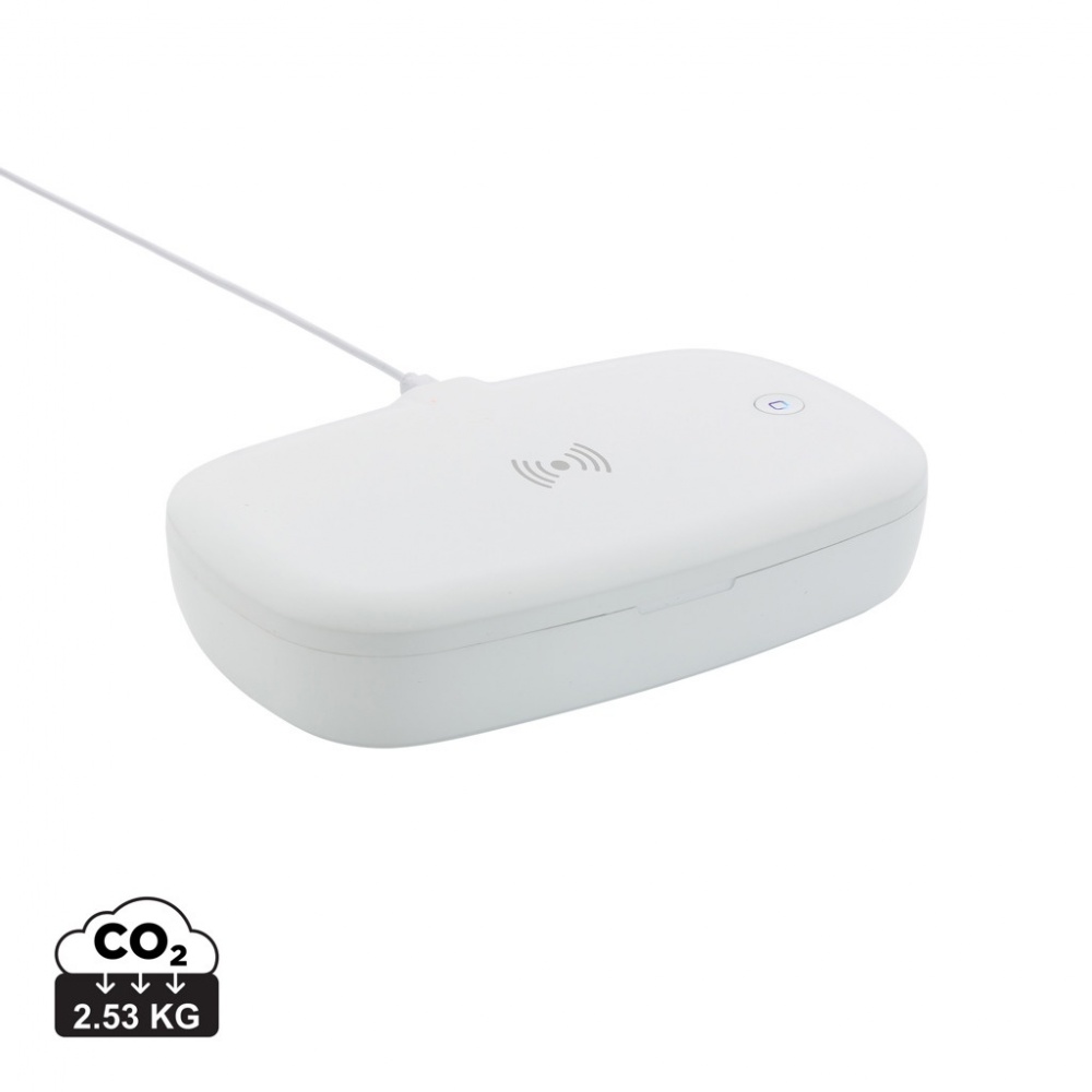 Logo trade promotional giveaways picture of: UV-C steriliser box with 5W wireless charger