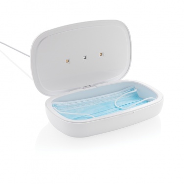 Logotrade promotional merchandise image of: UV-C steriliser box with 5W wireless charger