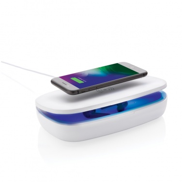 Logo trade business gifts image of: UV-C steriliser box with 5W wireless charger