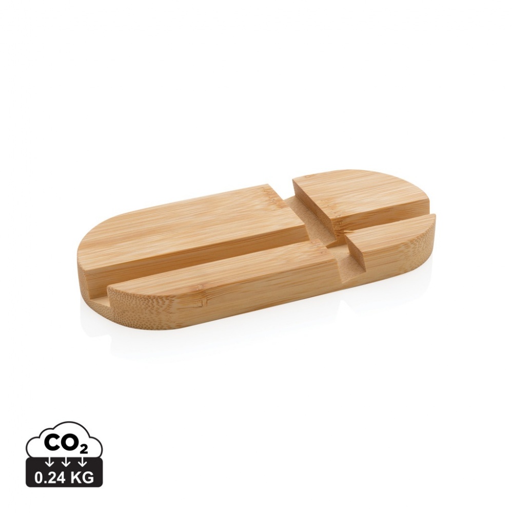 Logotrade promotional products photo of: Bamboo tablet and phone holder