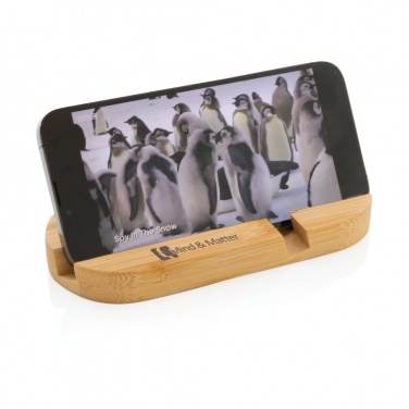 Logo trade promotional gifts image of: Bamboo tablet and phone holder
