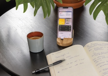 Logo trade promotional products image of: Bamboo tablet and phone holder