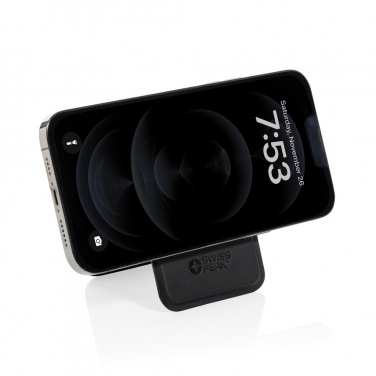 Logotrade promotional giveaway picture of: Magstand RCS recycled PU magnetic phone wallet with stand