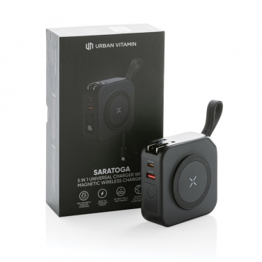 Logo trade promotional gifts picture of: Urban Vitamin Saratoga 5 in 1 universal charger