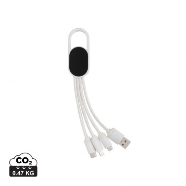 Logo trade business gift photo of: 4-in-1 cable with carabiner clip