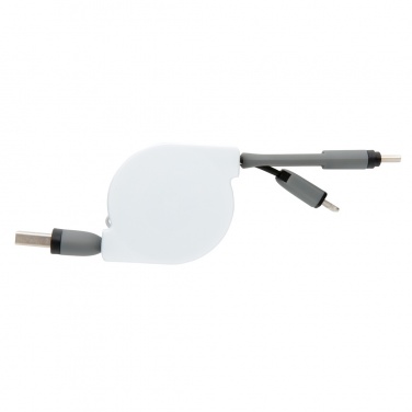 Logo trade business gifts image of: 3-in-1 retractable cable