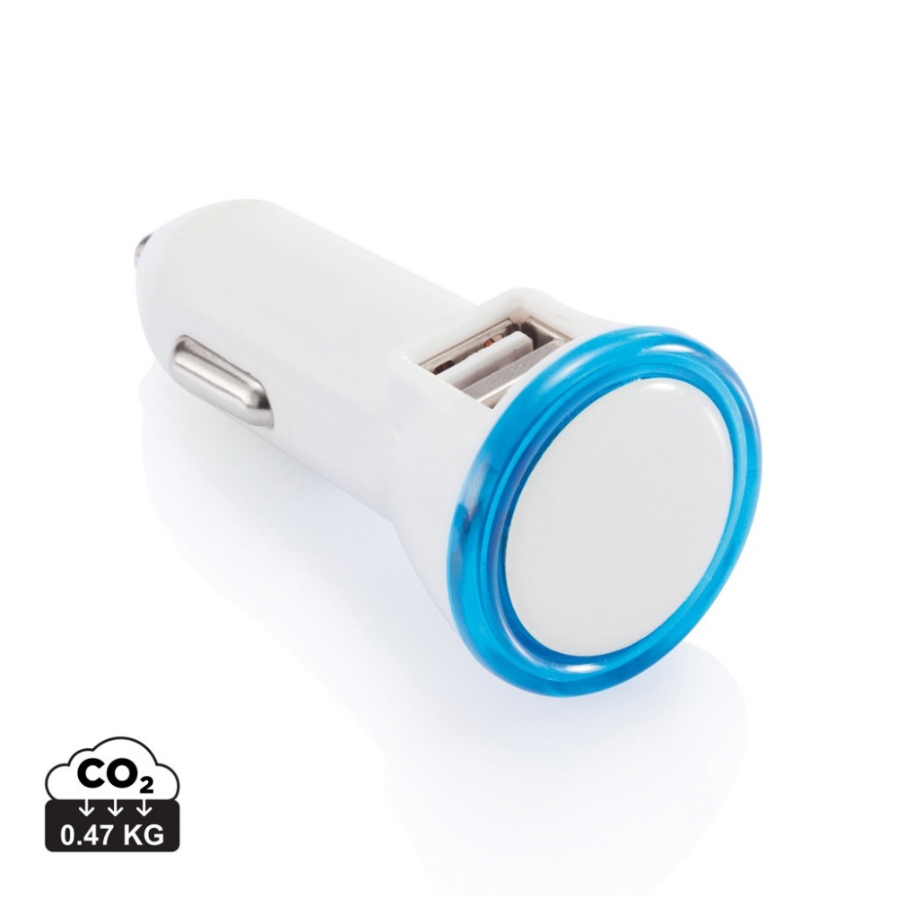 Logo trade promotional item photo of: Powerful dual port car charger