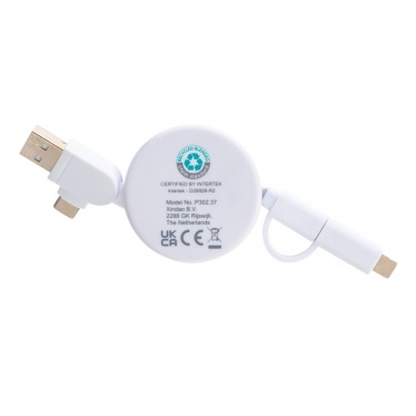Logotrade promotional giveaways photo of: RCS recycled plastic Ontario 6-in-1 retractable cable
