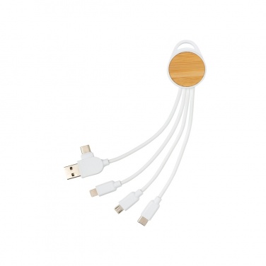 Logo trade promotional gifts picture of: RCS recycled plastic Ontario 6-in-1 round cable