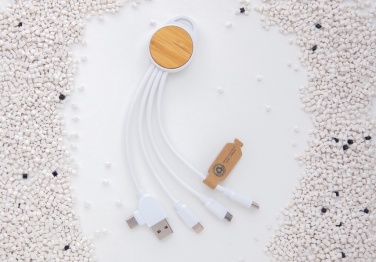 Logo trade promotional products picture of: RCS recycled plastic Ontario 6-in-1 round cable