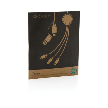 Logotrade promotional products photo of: Terra RCS recycled aluminium 120cm 6-in-1 cable