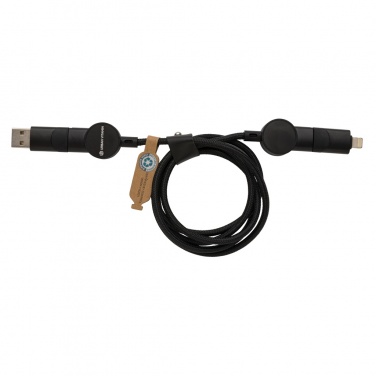 Logotrade promotional products photo of: Oakland RCS recycled plastic 6-in-1 fast charging 45W cable