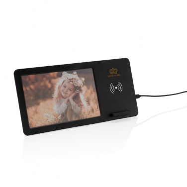 Logo trade corporate gift photo of: 5W Wireless charger and photo frame