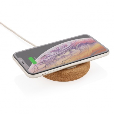 Logotrade business gift image of: Cork and Wheat 5W wireless charger