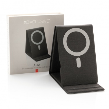 Logo trade promotional merchandise photo of: Artic Magnetic 10W wireless charging phone stand