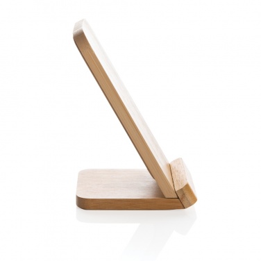 Logotrade advertising product image of: Bamboo 5W wireless charging stand