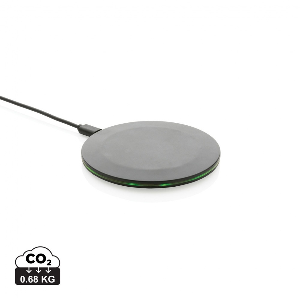 Logotrade promotional product image of: RCS recycled plastic 15W Wireless fast charger