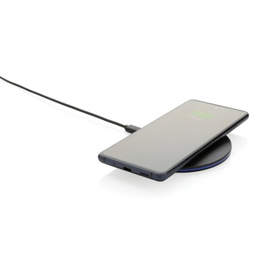 Logo trade promotional item photo of: RCS recycled plastic 15W Wireless fast charger