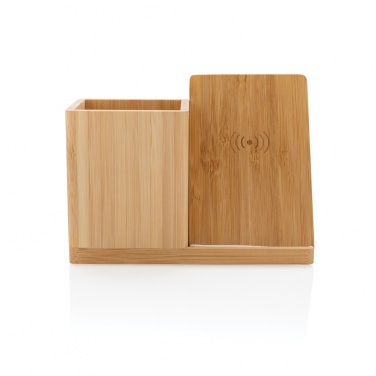 Logotrade advertising products photo of: Calgary bamboo 10W wireless charger