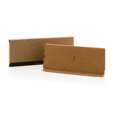 Logo trade advertising products image of: 10W wireless charging cork mousepad and stand