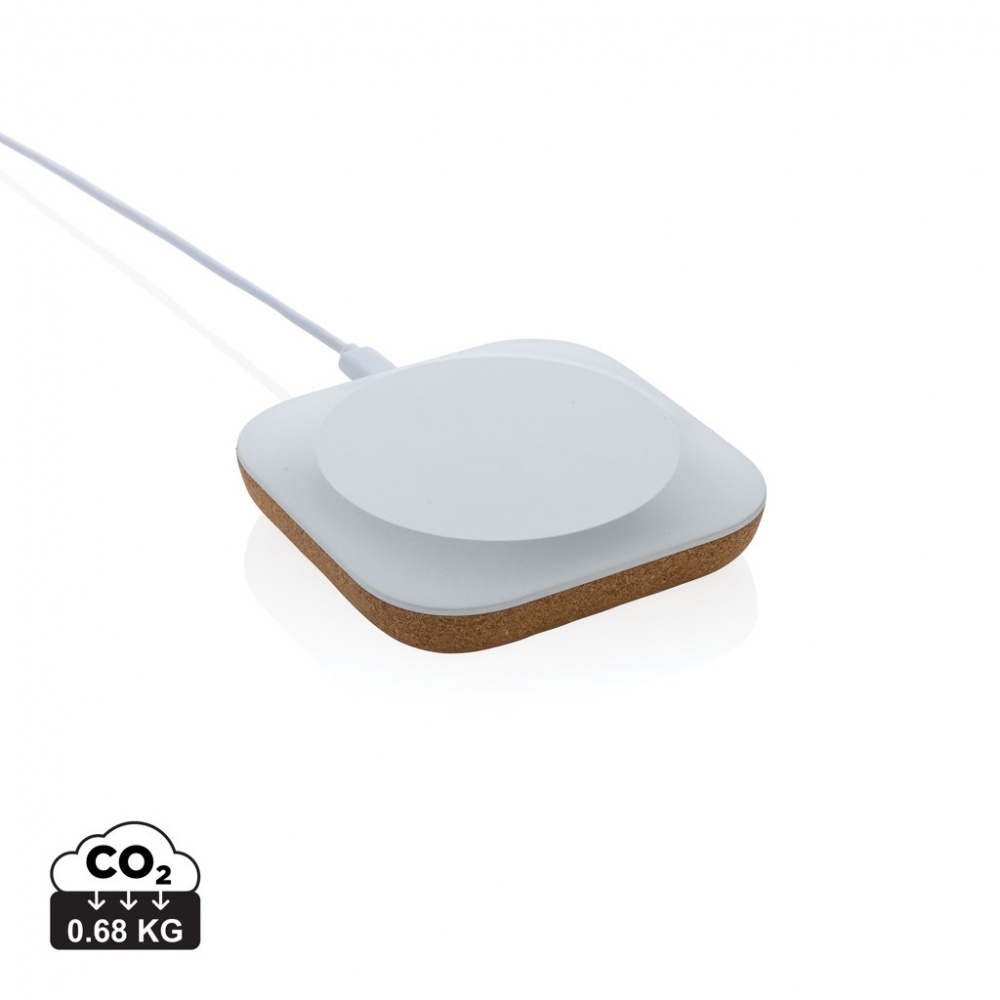 Logotrade corporate gift picture of: Oregon RCS recycled plastic and cork 10W wireless