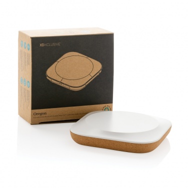 Logotrade promotional merchandise photo of: Oregon RCS recycled plastic and cork 10W wireless