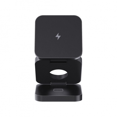 Logo trade promotional merchandise picture of: Terra RCS recycled aluminum foldable 3 in 1 15W charger