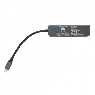 Logo trade advertising products image of: Terra RCS recycled aluminum hub with HDMI input