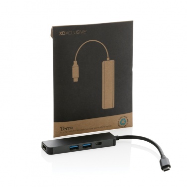Logo trade promotional items image of: Terra RCS recycled aluminum hub with HDMI input