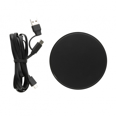 Logo trade promotional products image of: RCS standard recycled plastic 10W wireless charger